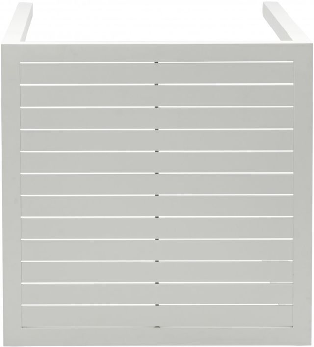 Meridian Furniture Maldives White Aluminum Outdoor Square Bar Table-2