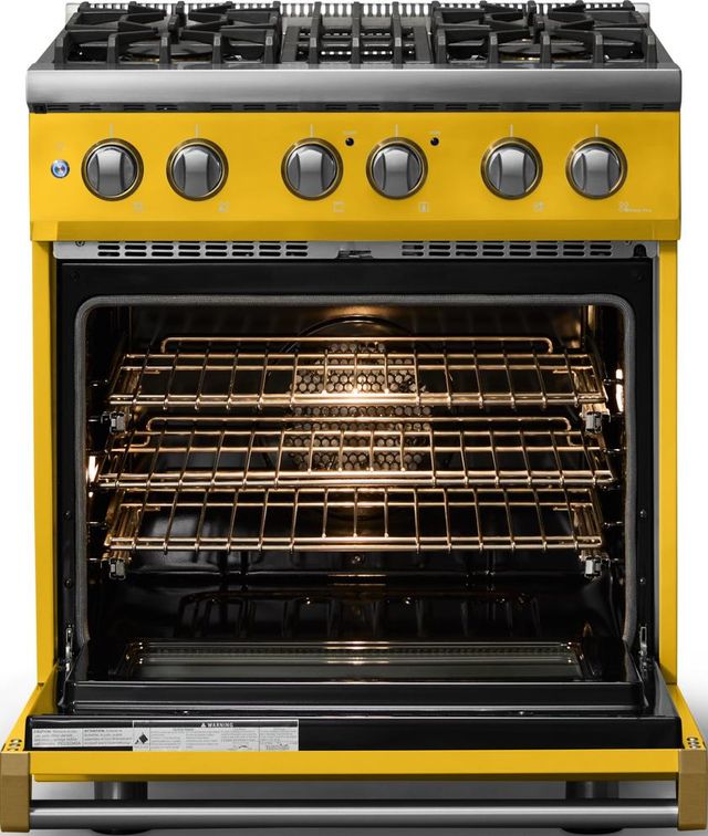 Viking® 5 Series 30" Daffodil Pro Style Dual Fuel (LP) Range with Polished Chrome Trim-1