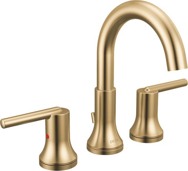 Delta Trinsic® Champagne Bronze 2-Handle Lever Widespread Bathroom Faucet with Pop-Up Drain-0