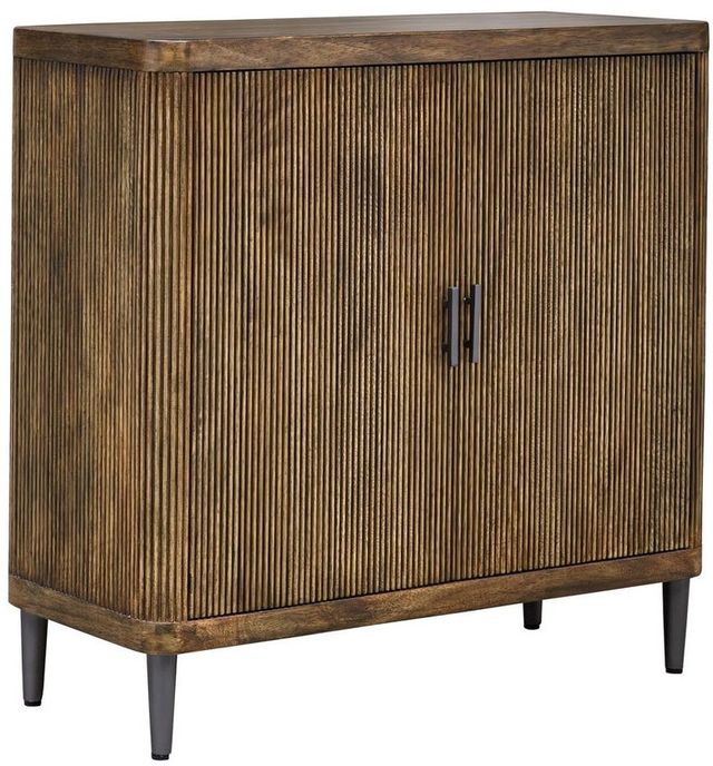 Uttermost® Pinstripe Light Walnut 2-Door Cabinet-0