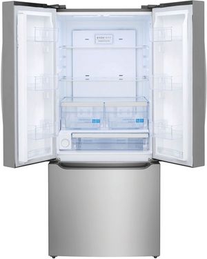 Front view of the Frigidaire Gallery® 30 in. 20.0 Cu. Ft. Stainless Steel French Door Refrigerator