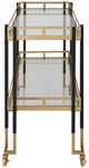 Uttermost® Kentmore Black/Gold Bar Cart-4