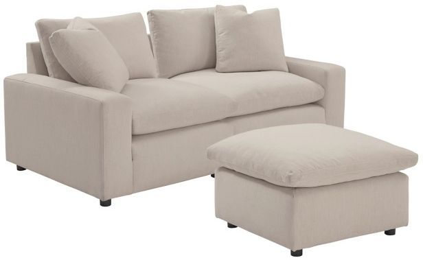 Signature Design by Ashley® Savesto 2-Piece Ivory Sectional Loveseat-1