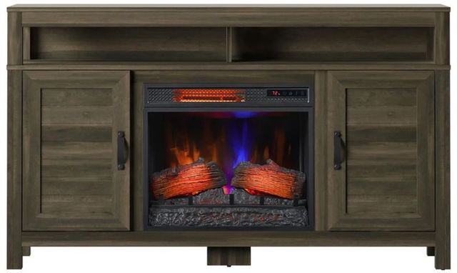 ClassicFlame® Brown 60" TV Stand with Electric Fireplace-3
