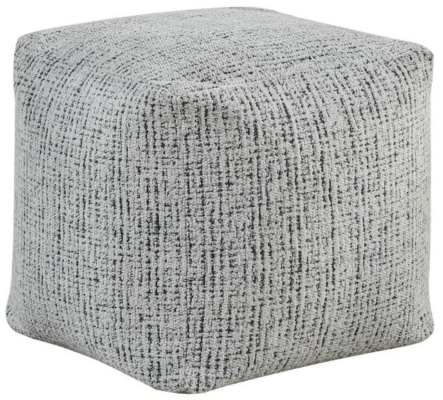 Homelegance® Easley Black/White Pouf-0