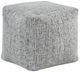 Homelegance® Easley Black/White Pouf-0