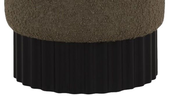 Meridian Furniture Veranda Olive/Black Boucle Fabric Ottoman-2