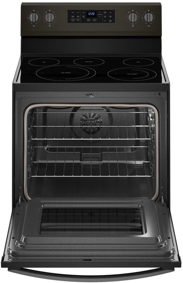 Whirlpool® 30" Fingerprint Resistant Black Stainless Free Standing Electric Range-1