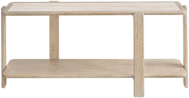Universal Explore Home™ Modern White Console Table with Desert Base-1