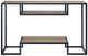 ACME Furniture Idella Rustic Oak Sofa Table with Black Base-1