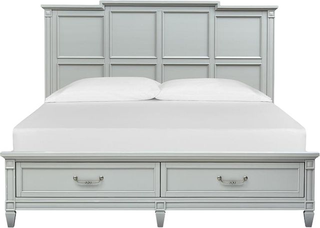 Magnussen Home® Glenbrook Pebble Complete King Panel Storage Bed-2