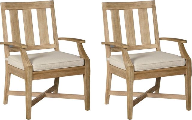 Signature Design by Ashley® Clare View 2-Piece Beige Arm Chair with Cushion-0