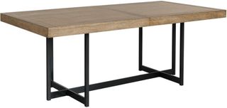 Signature Design by Ashley® Tomtyn Light Brown Dining Table with Gunmetal Gray Base