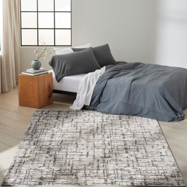 Nourison Home™ CK950 Rush Gray White 5'x7' Area Rug-1