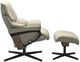 Stressless® by Ekornes® Customizable Reno Small Manual Recliner and Ottoman with Cross Base-2