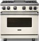 Viking® 7 Series 36" Pure White Pro Style Liquid Propane Gas Range with Griddle-4