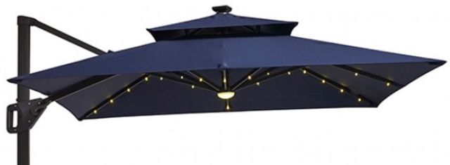 Furniture of America® Xico Blue Aluminum/Fabric Outdoor Patio Umbrella-1