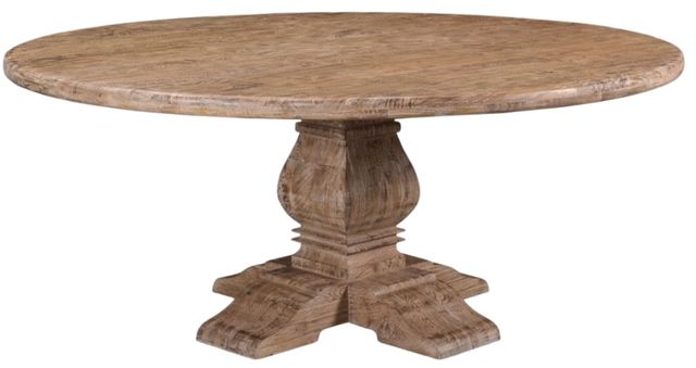 Home Trends & Design San Rafael Antique Oak Round Dining Table-0
