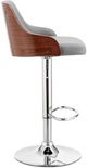 Armen Living Asher Chrome/Gray Bar Stool-4