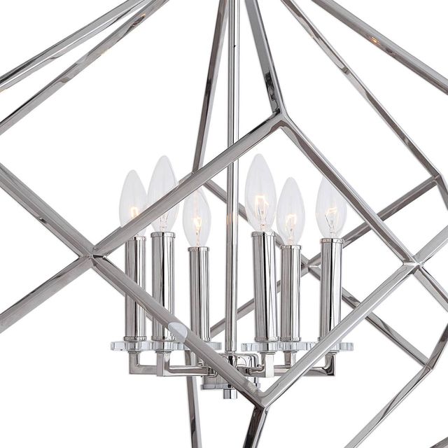 Uttermost by Kalizma Home Euclid Nickel 6 Light Cube Pendant-3