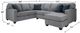 Decor-Rest® Furniture LTD 2541 2-Piece Baltic Gray Right-Arm Facing Sectional with Pillows-2