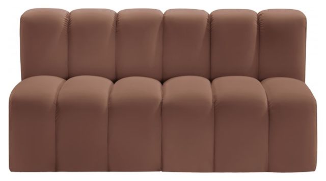 Meridian Furniture Arc 2-Piece Brown Vegan Leather Sectional-1