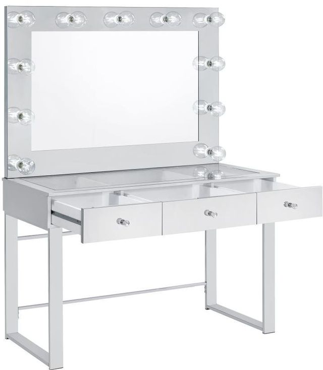 Coaster® Umbridge Glass Top Chrome Vanity with Lighting-1