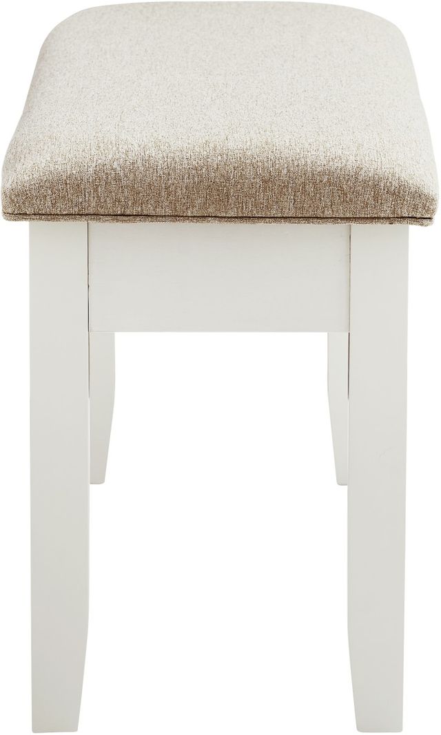 Powell® Jane Honey Brown/Vanilla White Storage Bench-4