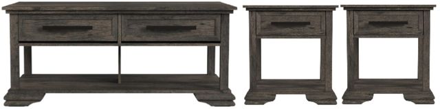 Elements International Park Ridge 3-Piece Charcoal Occasional Table Set-0