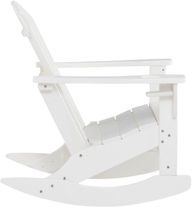 Signature Design by Ashley® Sundown Treasure White Polyethylene Outdoor Rocking Chair-2