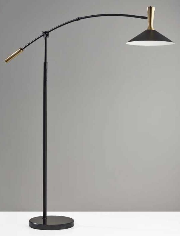 Adesso® Bradley Black LED Arc Floor Lamp-4