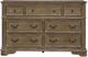 Liberty Furniture Magnolia Manor 4-Piece Taupe Mist/Weathered Bisque King Upholstered Panel Bedroom Set with Chest-5