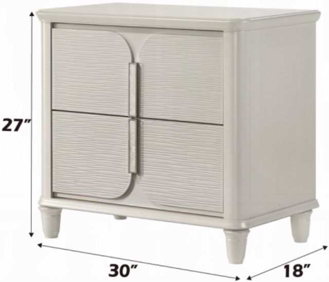 ACME Furniture Laveda Pearl White Nightstand-2