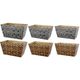 A & B Home 6-Piece Bronze/Gray Storage Bin Set-0