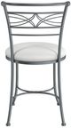 HH2 Home Dutton Chrome/White Metal Vanity Stool-3