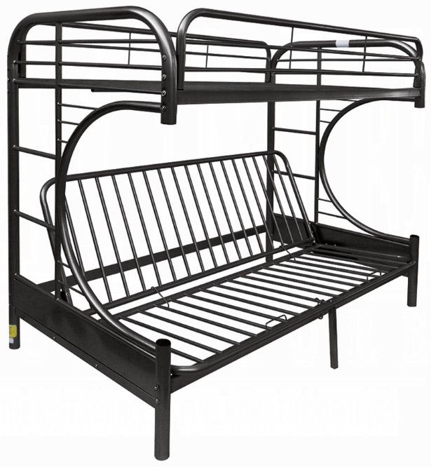 ACME Furniture Eclipse Black Twin XL Over Queen Futon Youth Bunk Bed-0