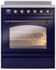 Ilve® Nostalgie II Series 30" Blue Pro Style Induction Range-3
