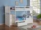 Donco Kids Arch Twin/Twin Mission Stairway Bunkbed with Drawers-0