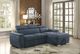 Homelegance® Ferriday 2-Piece Blue Sectional and Chaise with Hidden Storage-1