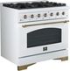FORNO® Antico Series Alta Qualita 36" White Pro Style Gas Range-1