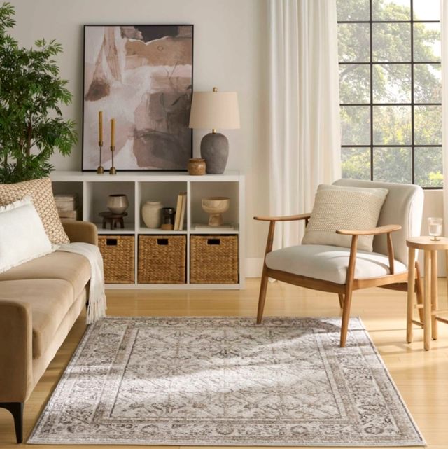 Nourison Home™ Dekor DEK03 Ivory Brown 5'x7' Style 2 Area Rug-1