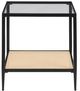 Coaster® Amherst 2-Piece Tempered Glass Top Occasional Table with Black Base Set-2
