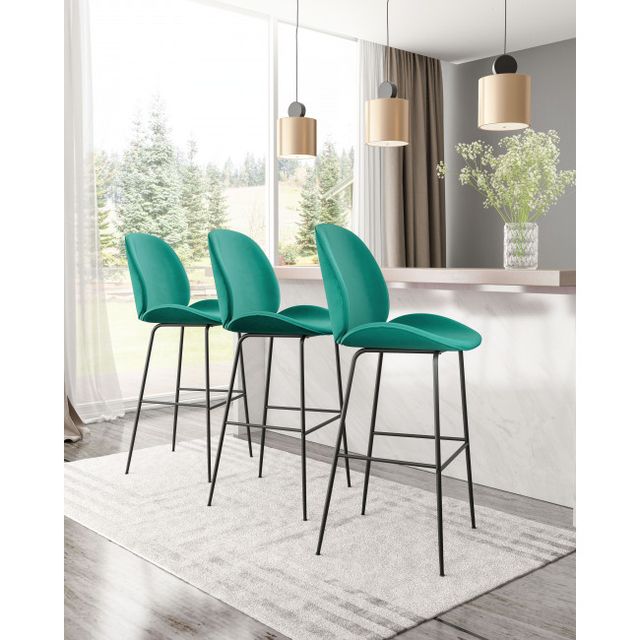 Zuo® Modern Miles Green Bar Chair-2