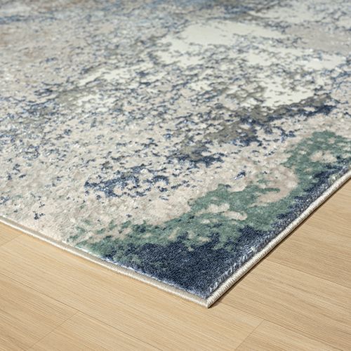 LR Home Antalya Beige/Dark Gray 5'x7' Area Rug-3