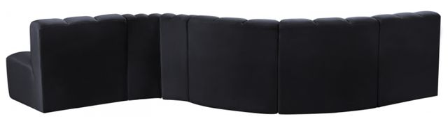 Meridian Furniture Arc 6-Piece Black Velvet Sectional-3