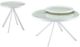 Coaster® Briggs 2-Piece Marble Printed Glass Top Occasional Table with White Base Set-0