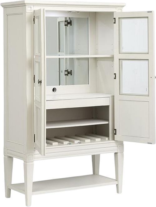 Magnussen Home® Willowbrook Egg Shell White Display Cabinet-1