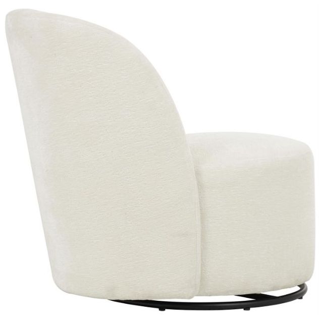 Deco Marche White Swivel Accent Chair-1