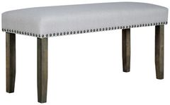 New Classic® Home Furnishings Julius Walnut Brown/White Bench
