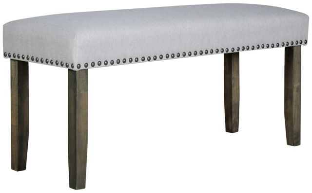 New Classic® Home Furnishings Julius Walnut Brown/White Bench-0